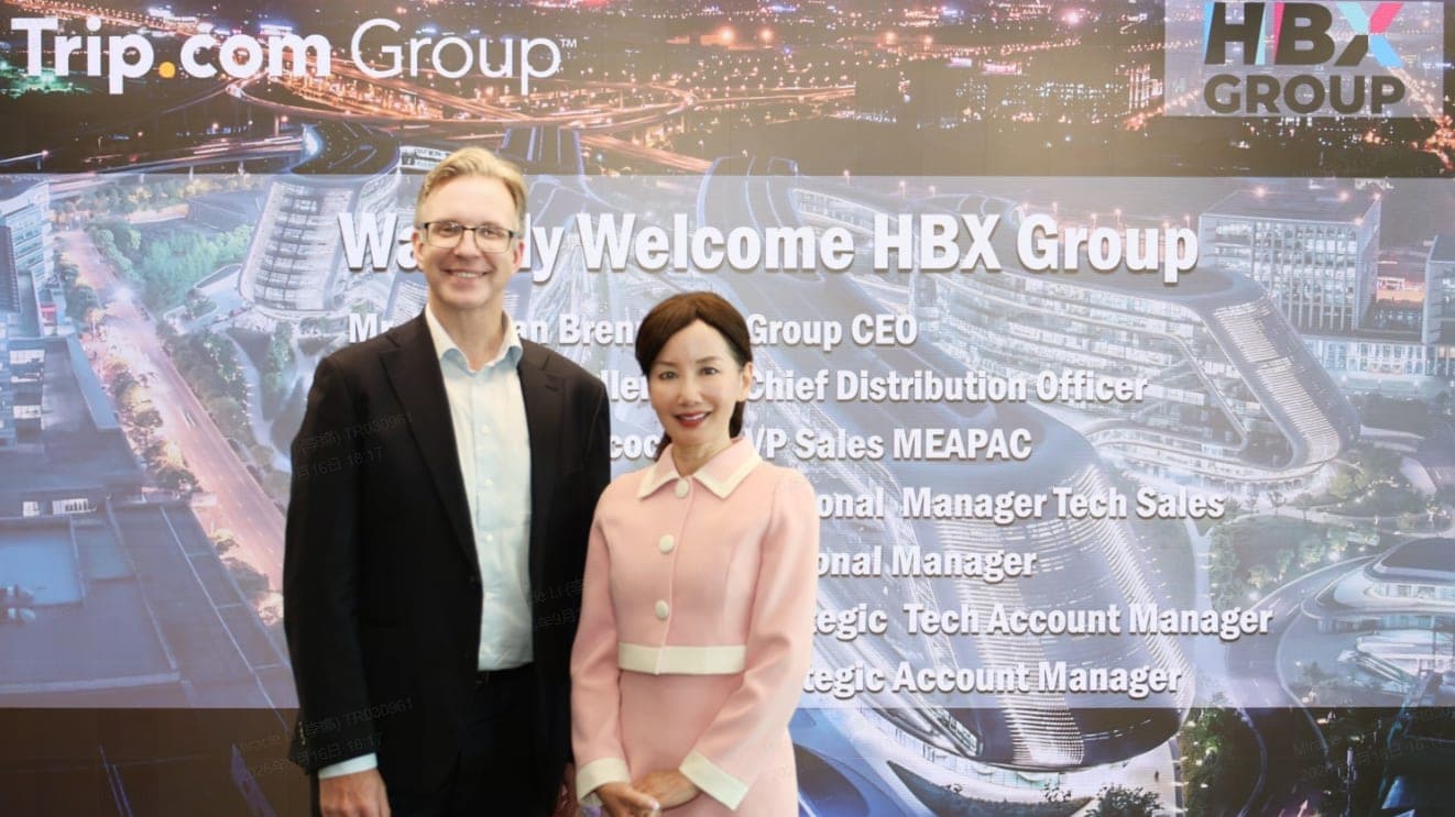 Brendan Brennan, CEO par interim de HBX Groupe et Jane Sun, CEO de Trip.com